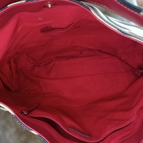 Vintage DOONEY BOURKE Black & White Leather Zebra Stripe Shoulder Bag - Picture 11 of 16